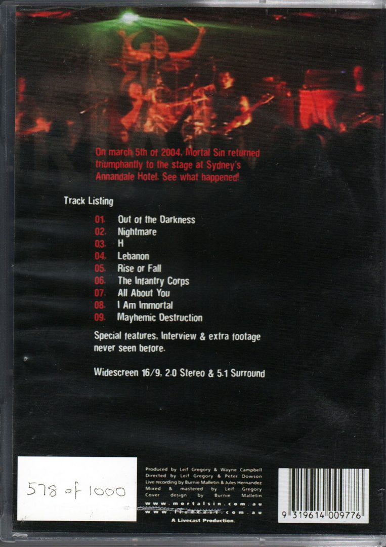 Out Of The Darkness: Live From The Annandale Hotel Sydney 2004