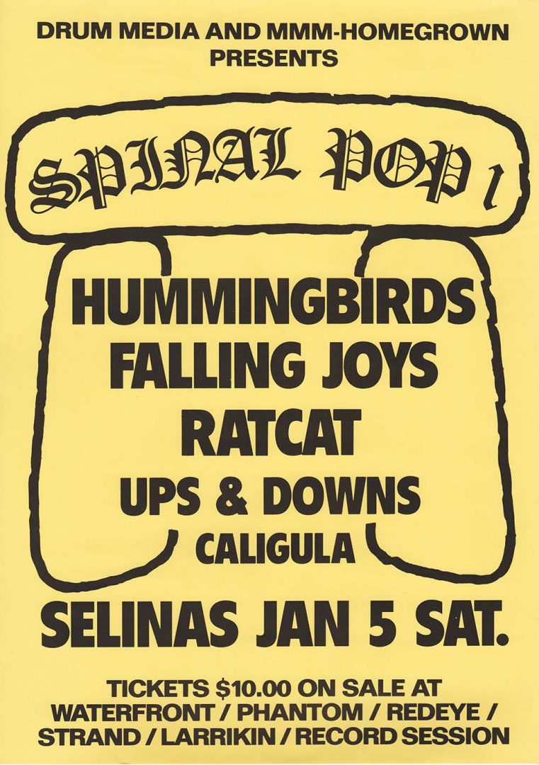 Spinal Pop 1 Festival Show, Selina's, Sydney, 5th January 1991 Poster