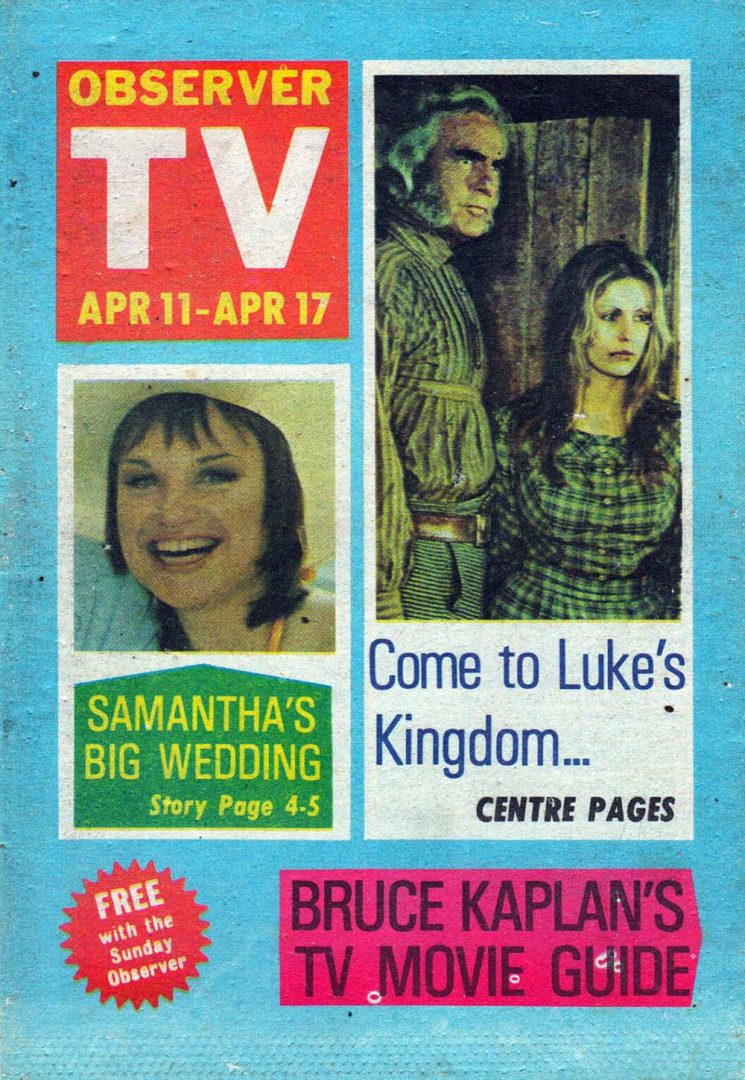 Observer TV - 11th-17th April 1976 - Samantha Sang / Luke's Kingdom On Cover