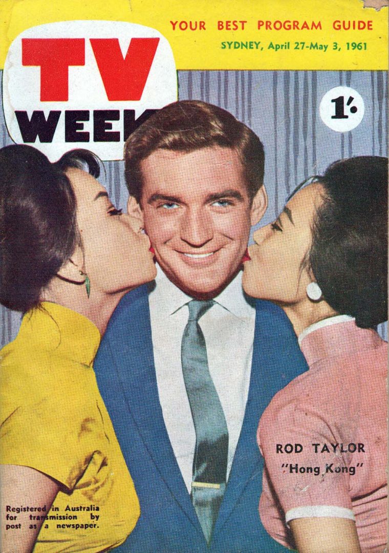 TV Week - 27th April-3rd May 1961 - Rod Taylor On Cover