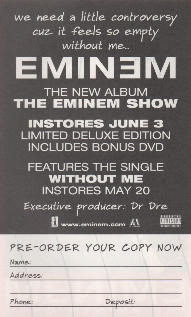The Eminem Show' Album Sticker
