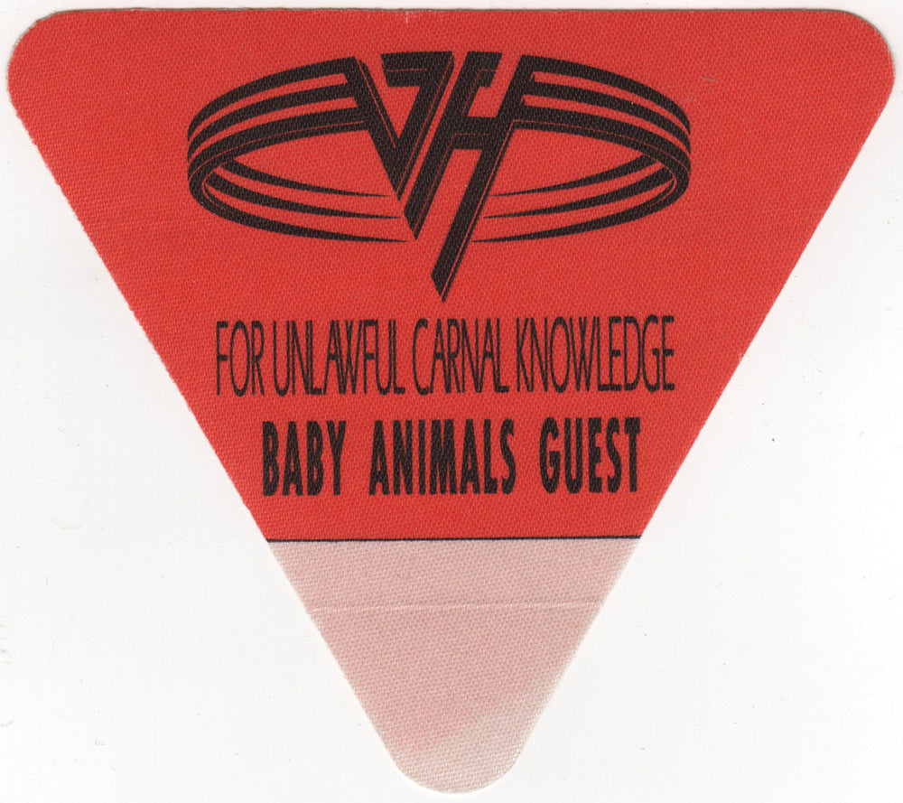 For Unlawful Carnal Knowledge 1992 Tour Guest Backstage Pass