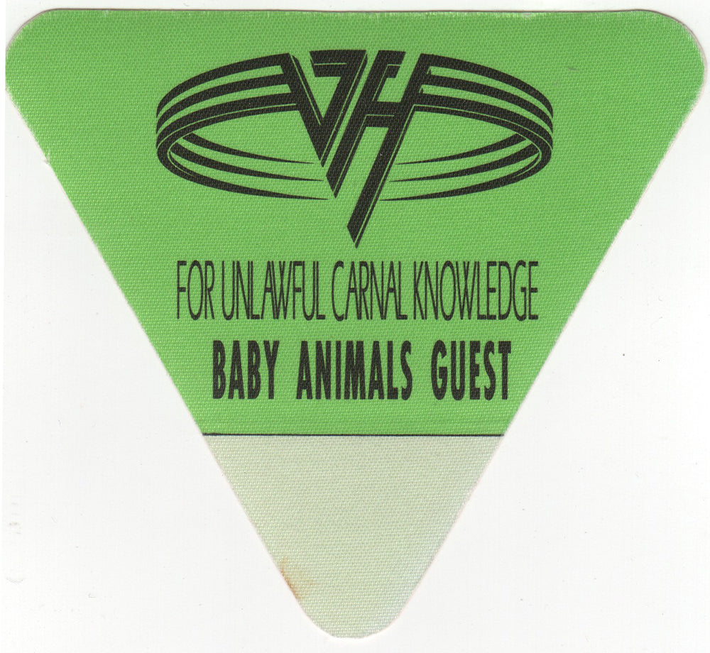 For Unlawful Carnal Knowledge 1992 Tour Guest Backstage Pass