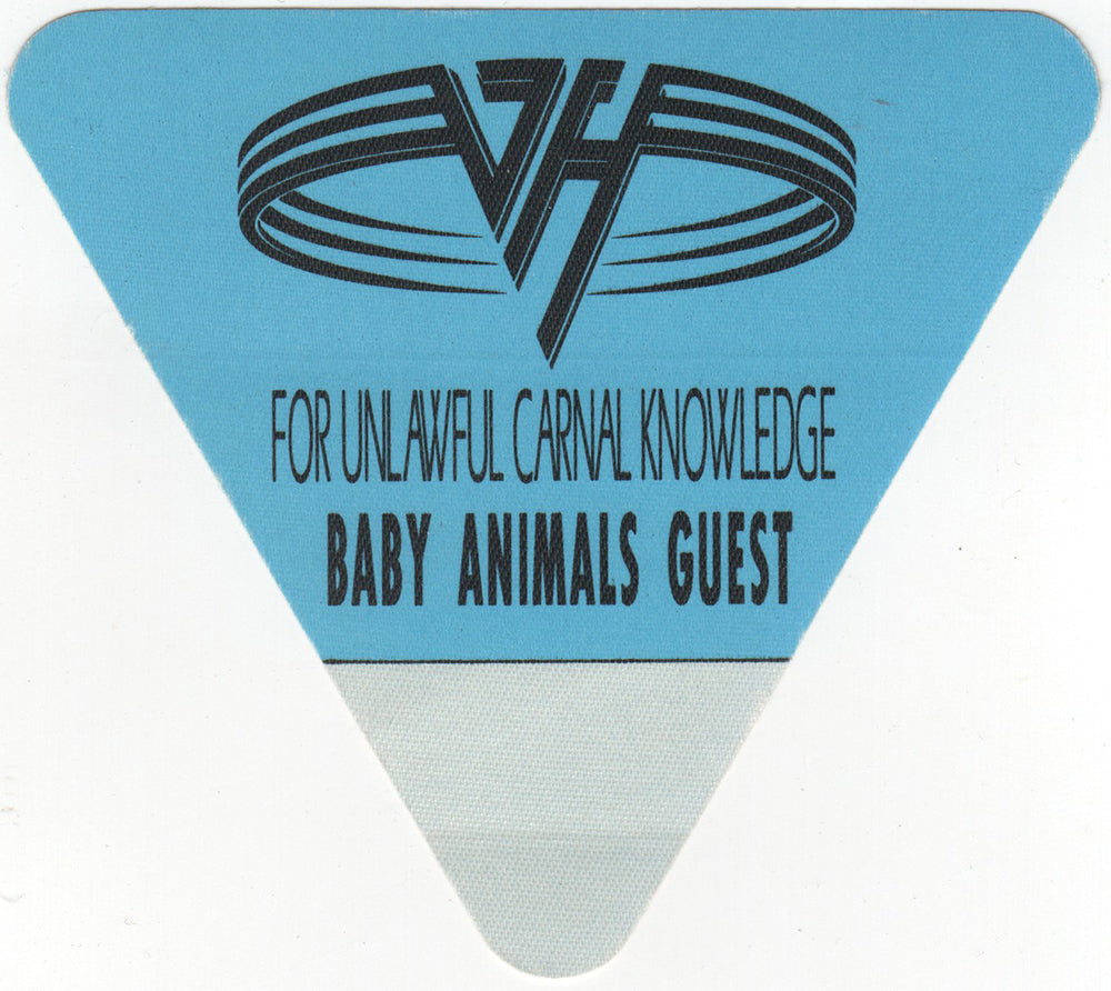 For Unlawful Carnal Knowledge 1992 Tour Guest Backstage Pass