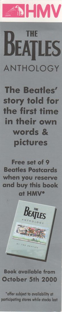 Anthology' HMV Bookmark