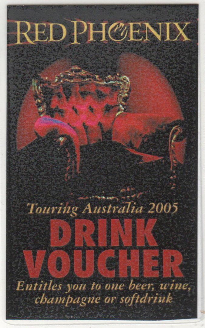 Australia 2005 Tour Drink Voucher