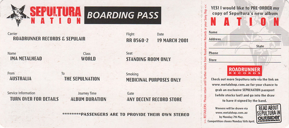 Nation' Boarding Pass