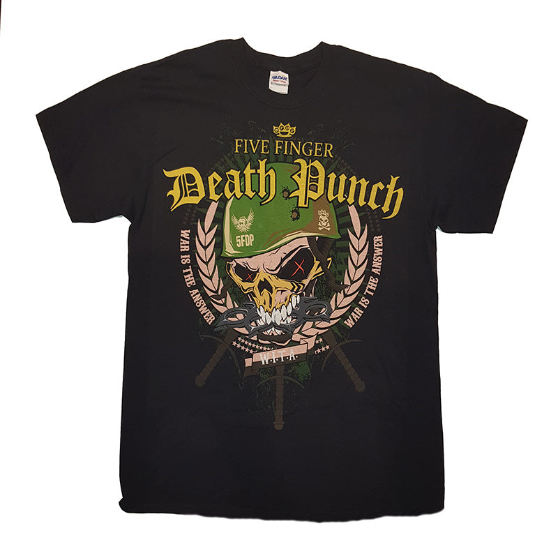 War Is The Answer Design 2014 U.S. Tour Black T-Shirt