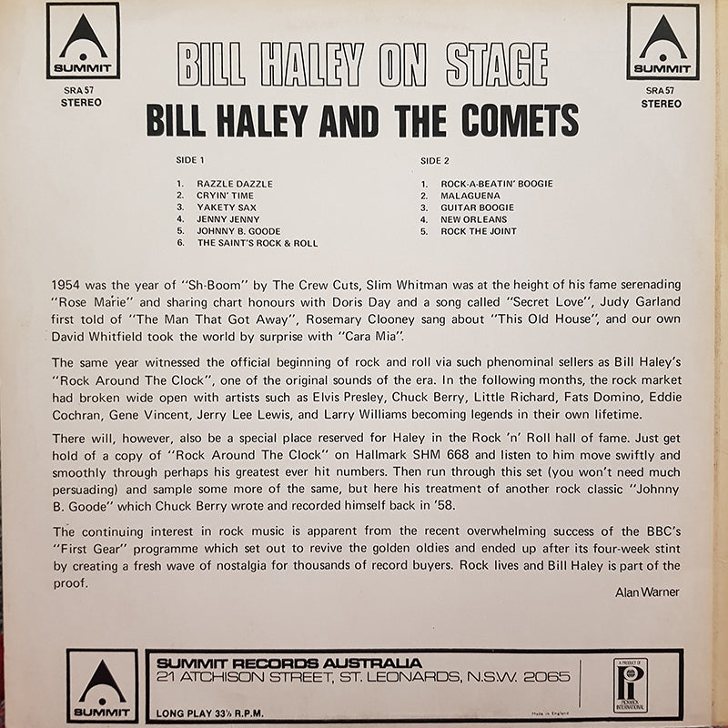 Bill Haley On Stage