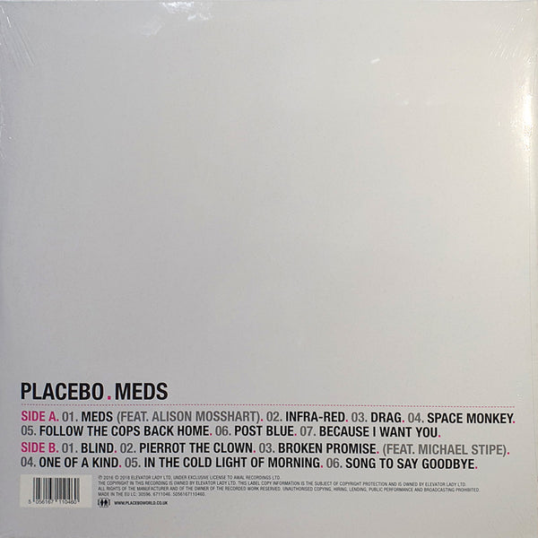 Placebo - Meds, Vinyl LP Elevator Lady Limited Placebo - Meds, Vinyl LP Elevator Lady Limited