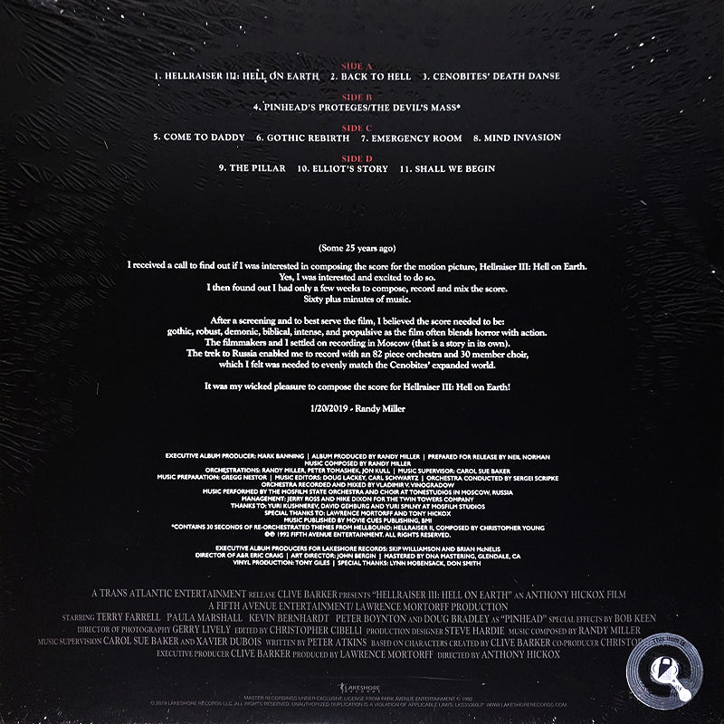 Hellraiser III: Hell On Earth (Original Motion Picture Soundtrack)