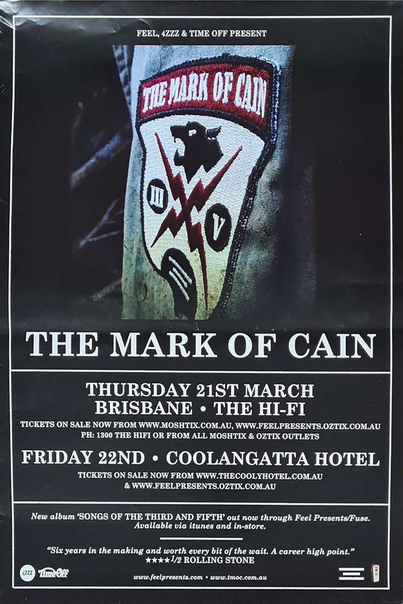 'Songs Of The Third And Fifth' 2013 Queensland Shows Poster