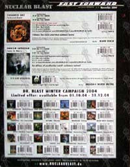 ANTHRAX - Nuclear Blast Catalogue - Anthrax On The Cover - 3
