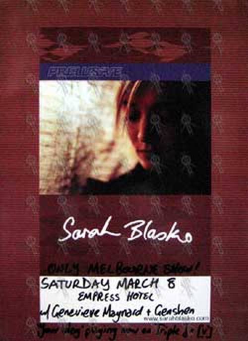 BLASKO-- SARAH - 'Prelusive' EP/Saturday