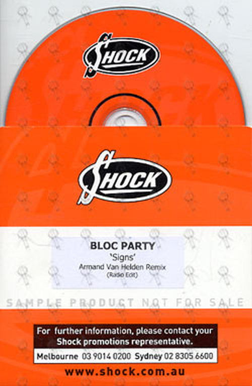 BLOC PARTY - Signs (Armand Van Helden remix) (radio edit) - 1