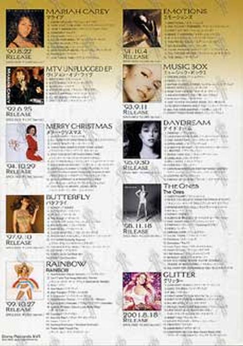 CAREY-- MARIAH - 'Greatest Hits' Japanese Release Promo Flyer - 3