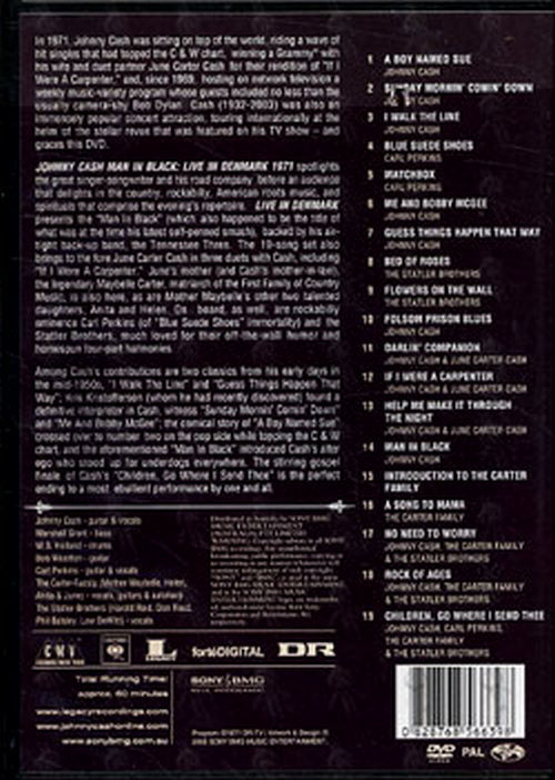 CASH-- JOHNNY - Man In Black: Live In Denmark 1971 - 2