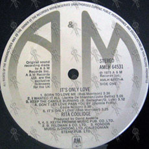 COOLIDGE-- RITA - It's Only Love - 3