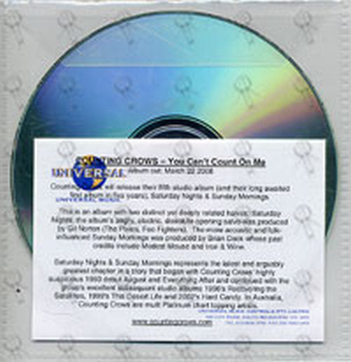 COUNTING CROWS - You Can't Count On Me (edit) - 2