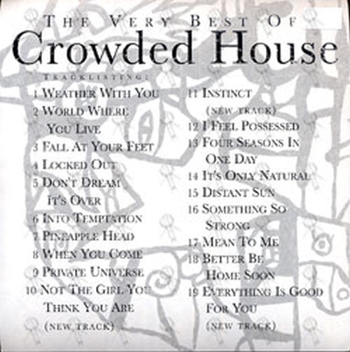 CROWDED HOUSE - 'Recurring Dream: The Very Best Of Crowded House' Window Decal - 2