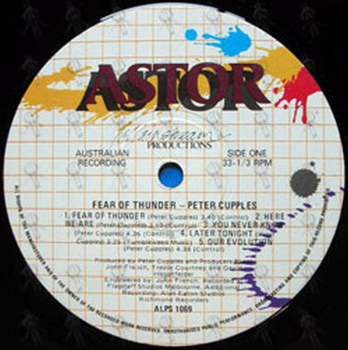 CUPPLES-- PETER - Fear Of Thunder - 3