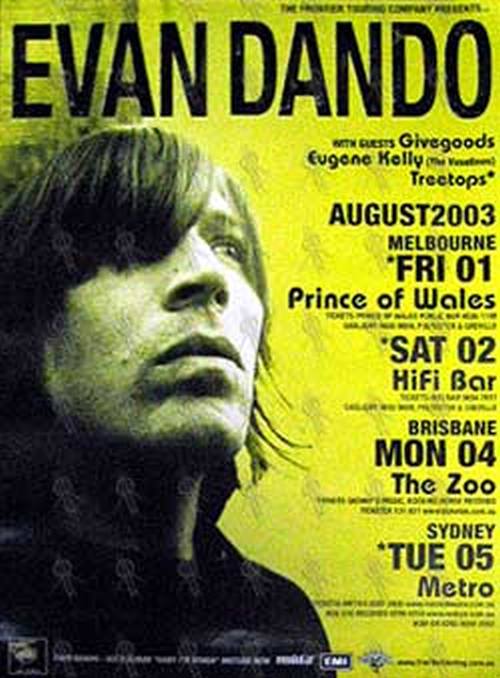 DANDO-- EVAN - Australian Tour 2003 Poster - 1