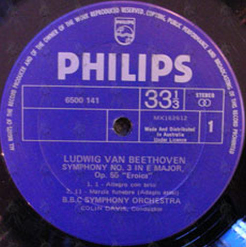 DAVIS-- COLIN - Symphony No. 3 'Eroica' Overture 'Coriolan' - 3
