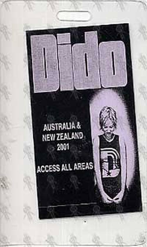 DIDO - Australia & New Zealand Access All Areas 2001 Tour Laminated Pass - 1
