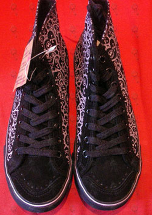 DRAVEN - Black & Pink 'Skulletine' Design Womens High-Top Shoes - 2