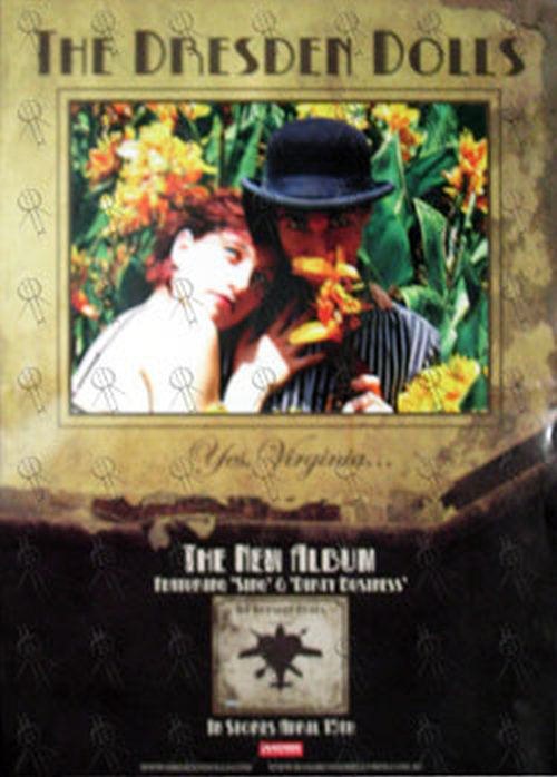 DRESDEN DOLLS - Double Sided 'Yes Virginia' Album Promo Poster - 2