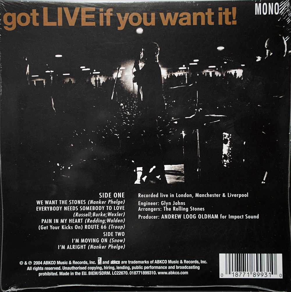 Got Live If You Want It!