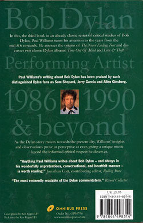 DYLAN-- BOB - Performing Artist 1986 - 1990 & Beyond - Mind Out Of Time - 2