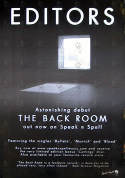 EDITORS - 'The Back Room' Album Poster - 1