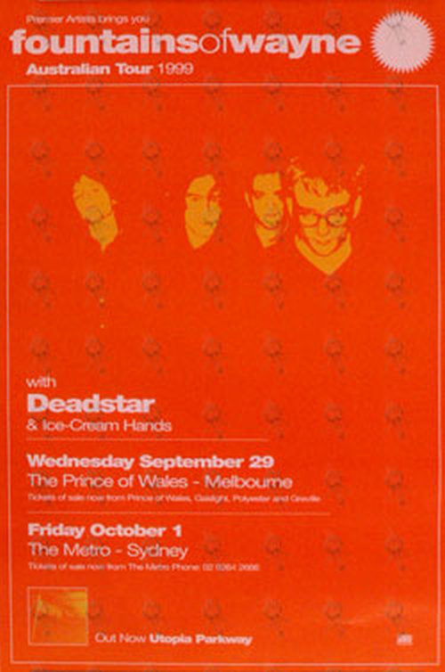 FOUNTAINS OF WAYNE - 1999 Australian Tour Poster - 1