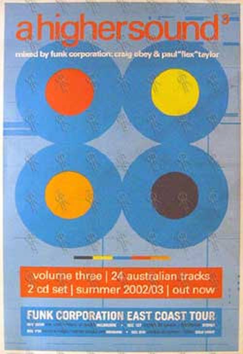 FUNK CORPORATION - 'A Higher Sound - 3' Album/'Funk Corporation East Coast Tour' Poster - 1
