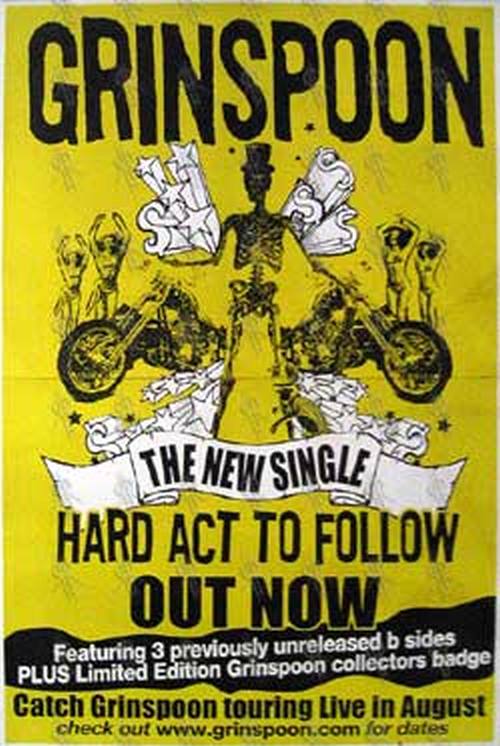 GRINSPOON - 'Hard Act To Follow' Single Poster - 1