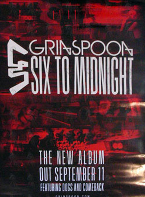 GRINSPOON - 'Six To Midnight' Album Release Promo Poster - 1