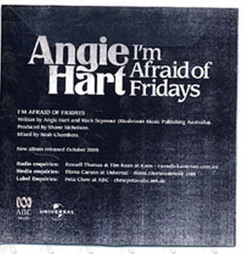 HART-- ANGIE - I'm Afraid Of Fridays - 2