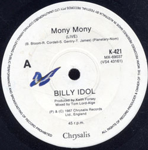 IDOL-- BILLY - Mony Mony / Shakin' All Over - 2
