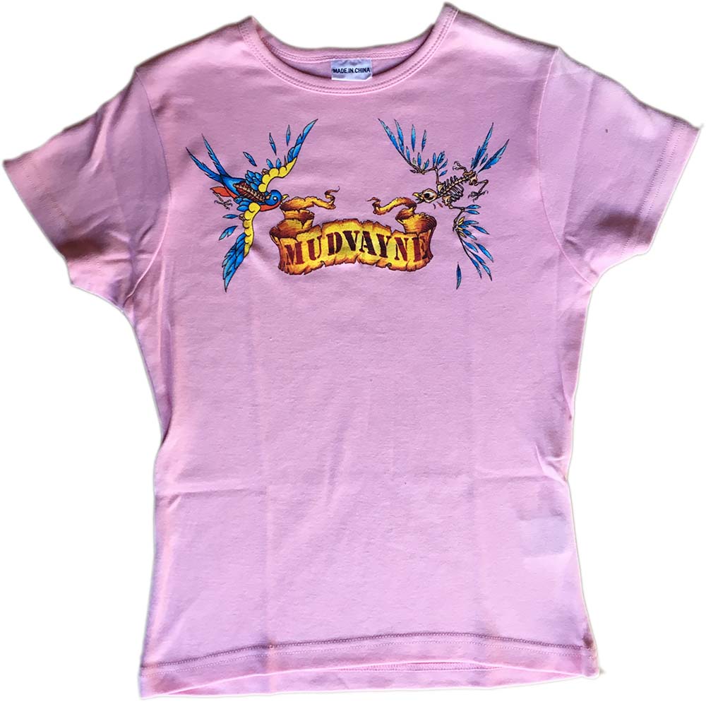 Tattoo Birds Design 2008 Tour Pink Girls T-Shirt