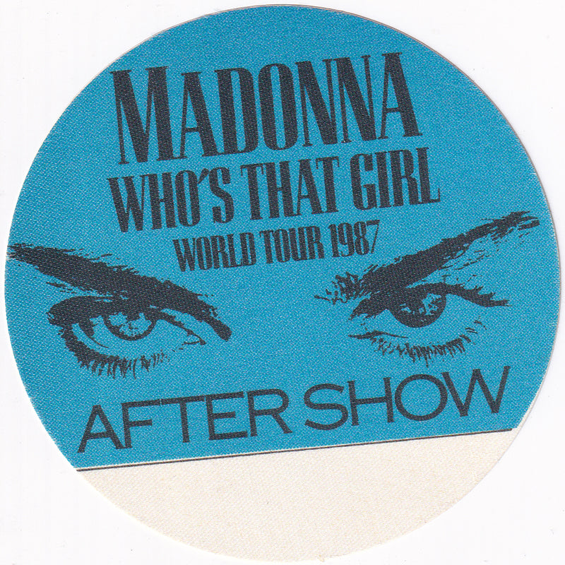 Who's That Girl 1987 Australian Tour Cloth Pass