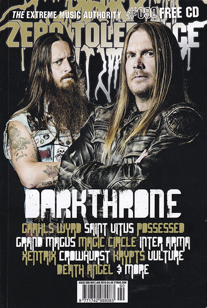 Zero Tolerance - June 2019 - Dark Throne On Cover