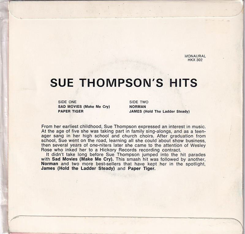 Sue Thomson's Hits