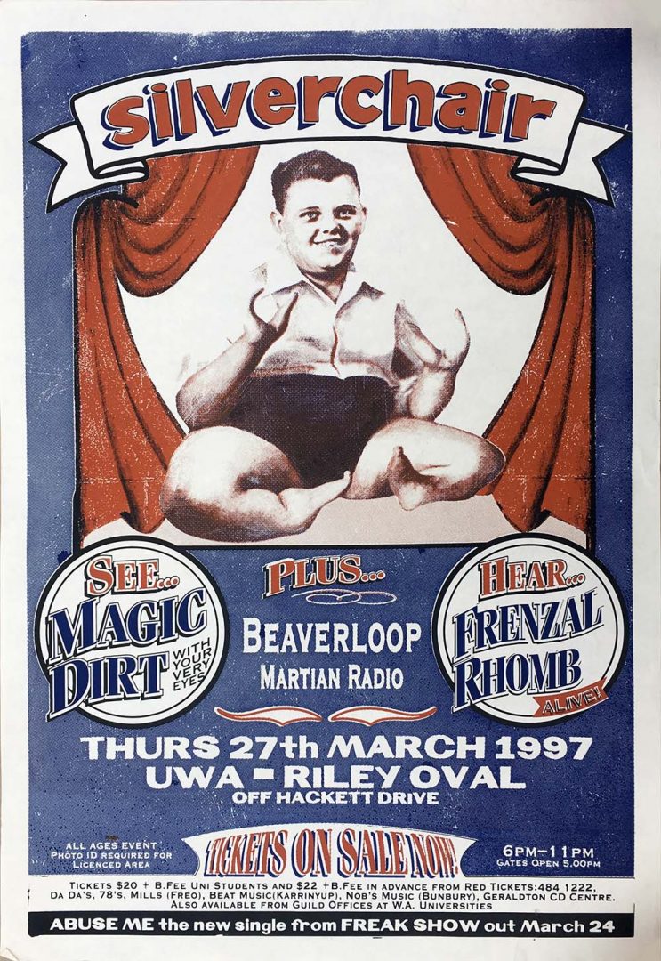 UWA Riley Oval Perth 27th March 1997 Promo Show Poster