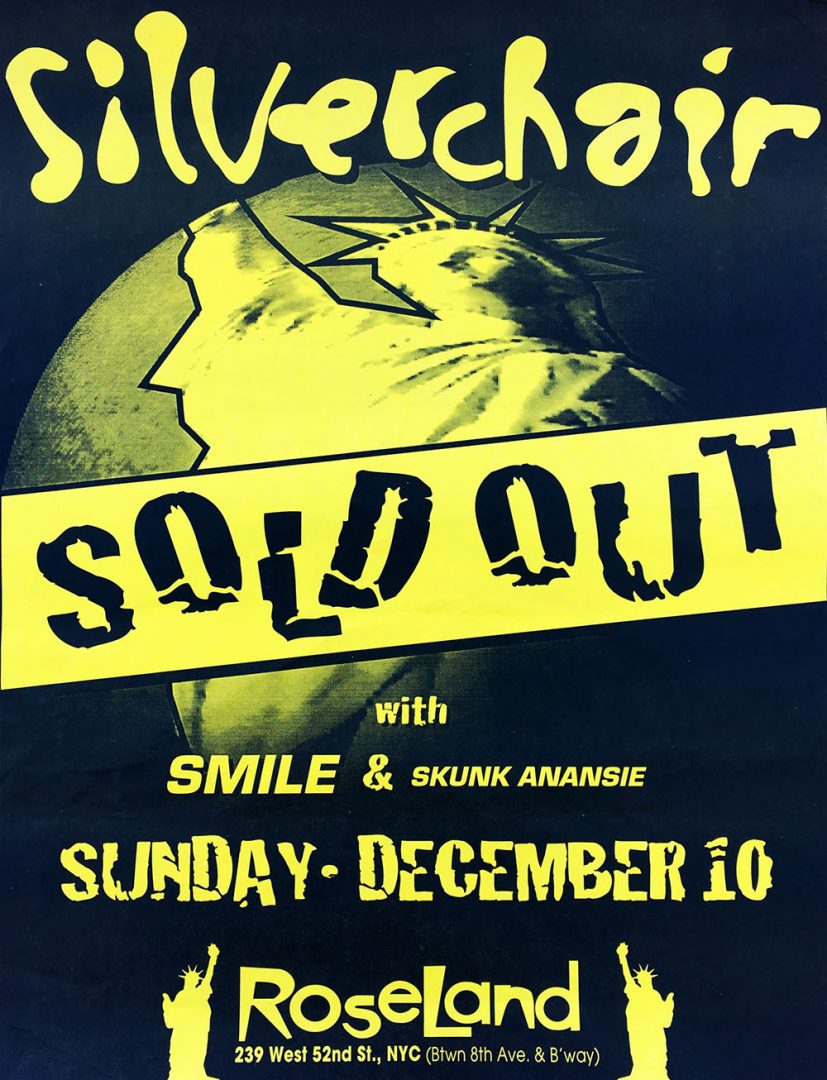 Roseland Ballroom, New York 10th December 1995 Show Poster