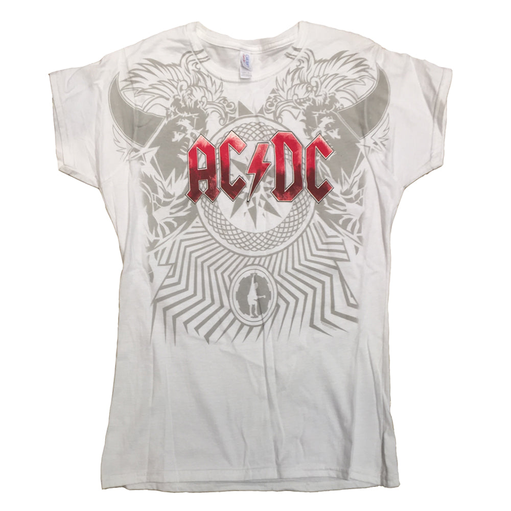 'Black Ice' Ladies White T-Shirt