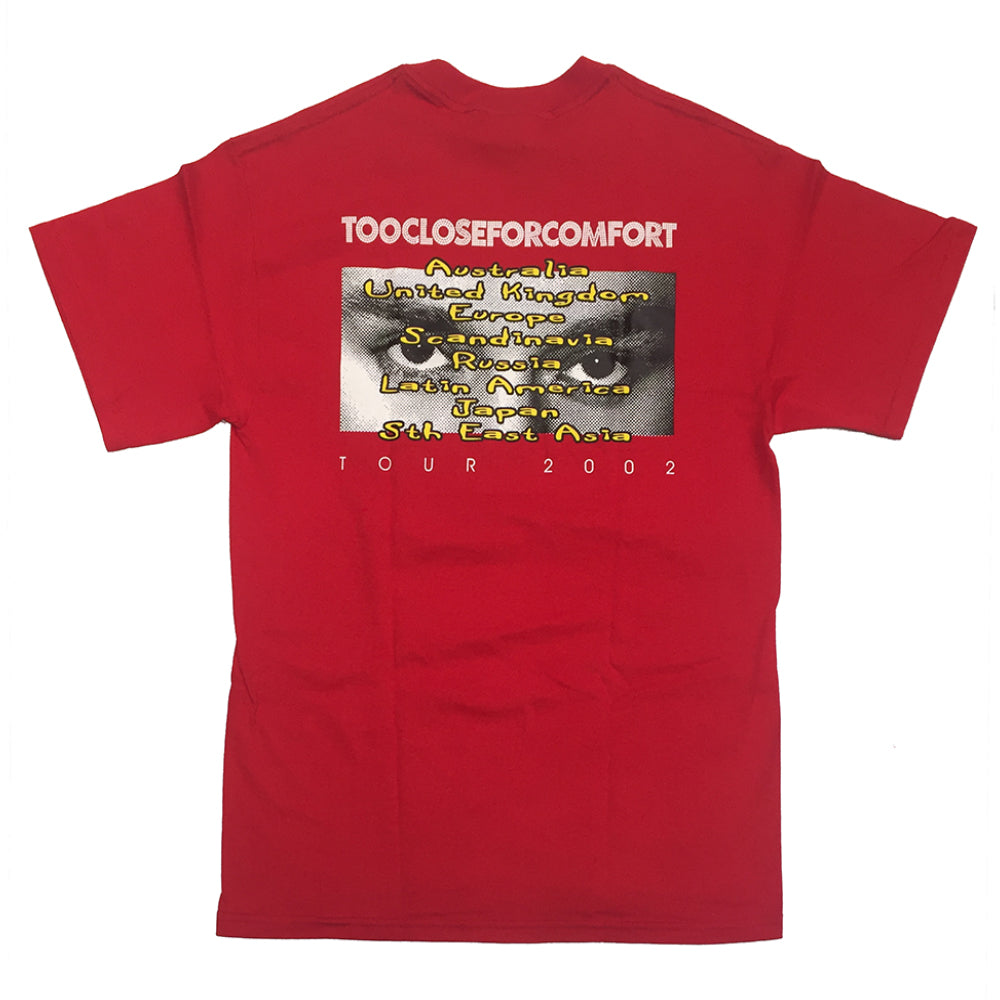 Too Close For Comfort' 2002 Oz Tour Red T-Shirt