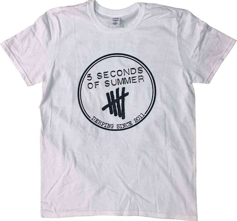 Derping Since 2011 Design "There's No Place Like Home" 2014 Aus Tour White T-Shirt