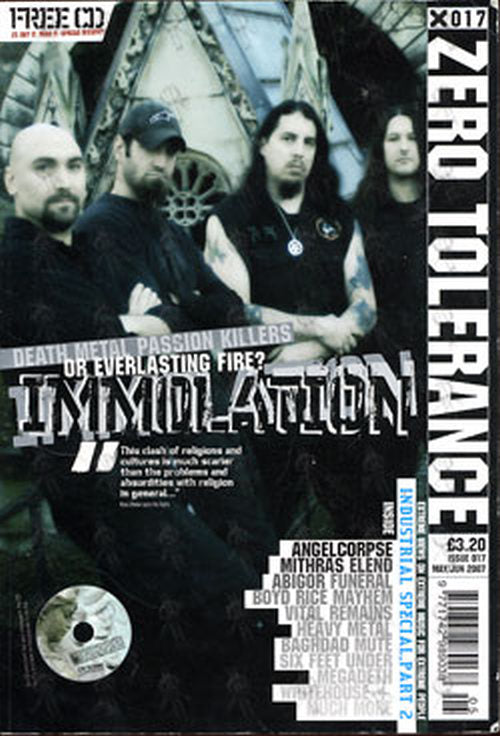 IMMOLATION - 'Zero Tolerance' - Issue 017