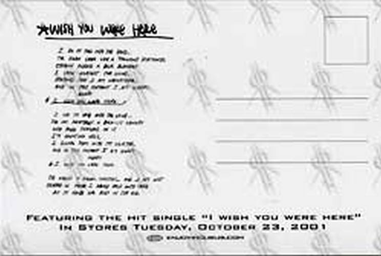 INCUBUS - 'Morning View' Postcard - 2